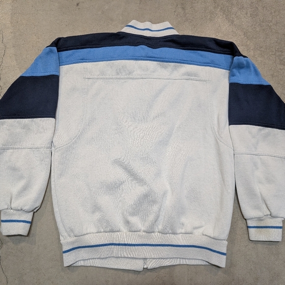 VTG 70s/80s Adidas Track Jacket White Blue Black Mens M? - Picture 7 of 9